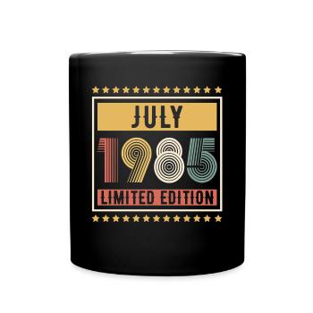 Vintage July 1985 Limited Edition Birthday - Full Colour Mug - black - Front