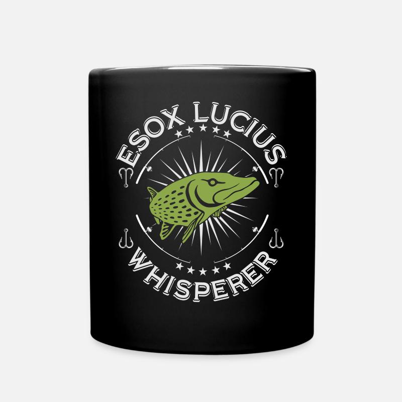 Esox Lucius Fischen - Tasse einfarbig - Schwarz