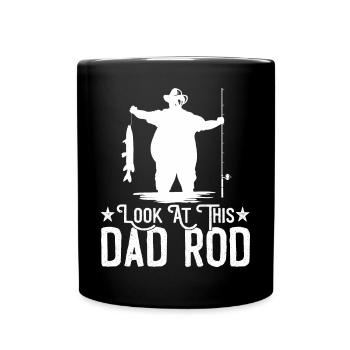 Papa pêcheur - Mug uni - noir - Devant