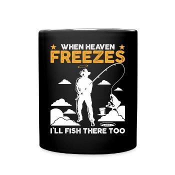 Funny fishing sky - Full Colour Mug - black - Front