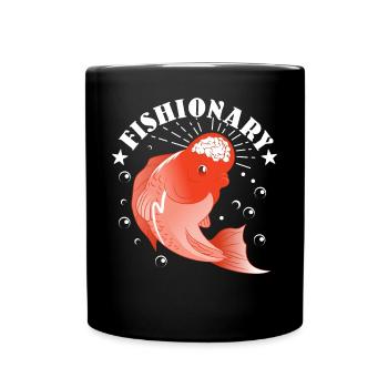 Smart fish - Full Colour Mug - black - Front