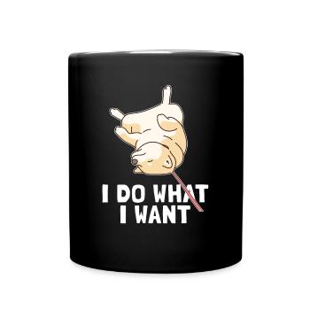I Do What I Want Chien Quadrupède Wauwau Shiba Inu - Mug uni - noir - Devant