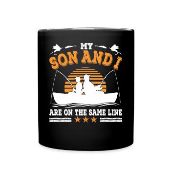Fishing Father Son - Full Colour Mug - black - Front