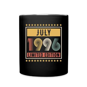 Vintage July 1996 Limited Edition Birthday - Full Colour Mug - black - Front