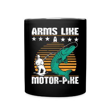 Funny fishing pun - Full Colour Mug - black - Front