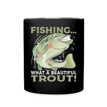 Fishing Thoughts - Full Colour Mug - black - Front
