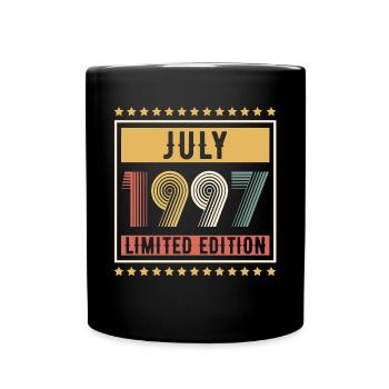 Vintage July 1997 Limited Edition Birthday - Full Colour Mug - black - Front