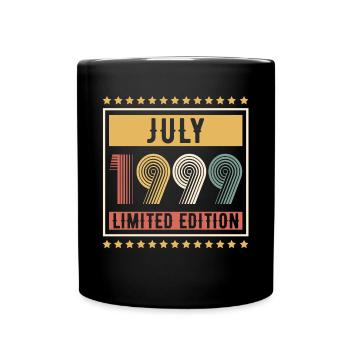 Vintage July 1999 Limited Edition Birthday - Full Colour Mug - black - Front