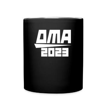 Oma 2023 - Werdende Oma 2023 - Tasse einfarbig - Schwarz - Vorne
