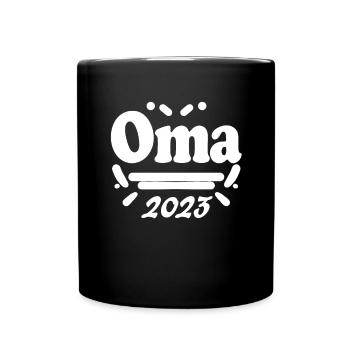 Oma 2023 - Werdende Oma 2023 - Tasse einfarbig - Schwarz - Vorne