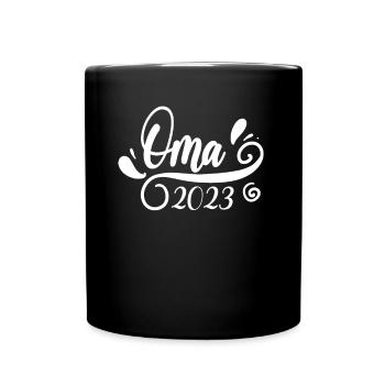 Oma 2023 - Werdende Oma 2023 - Tasse einfarbig - Schwarz - Vorne