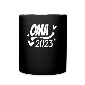 Oma 2023 - Werdende Oma 2023 - Tasse einfarbig - Schwarz - Vorne