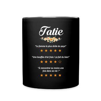 tatie citation fleurs critique film tante tantine - Mug uni - noir - Devant