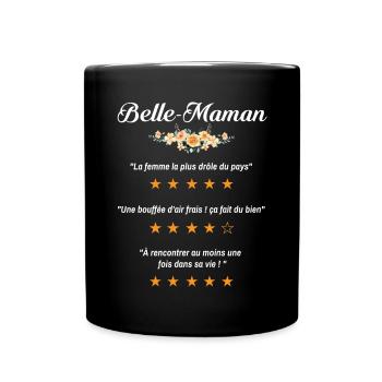 belle maman citation fleurs critique film drôle - Mug uni - noir - Devant