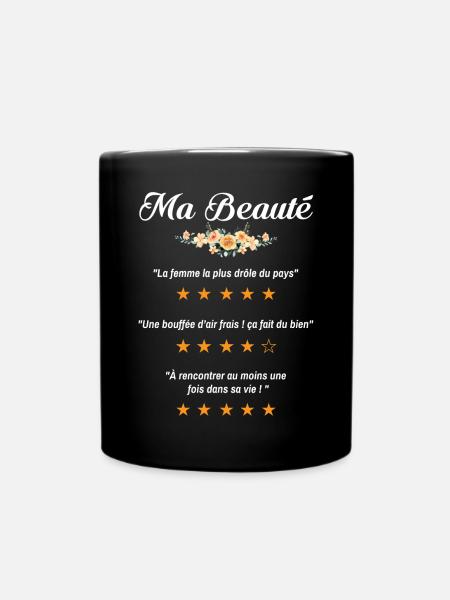 beauté citation fleurs critique film drôle - Mug uni - noir