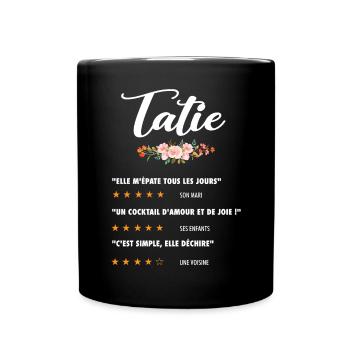 tatie citation fleurs critique film tante tantine - Mug uni - noir - Devant