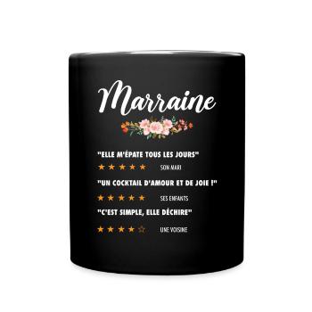 Annonce demande marraine fleurs critique film - Mug uni - noir - Devant