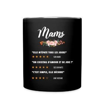fête des mamans mams citation fleurs critique film - Mug uni - noir - Devant