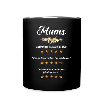 fête des mamans mams citation fleurs critique film - Mug uni - noir - Devant