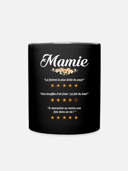 mamie citation fleurs critique film drôle mémé - Mug uni - noir