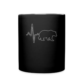 Bear Heartbeat - Full Colour Mug - black - Front