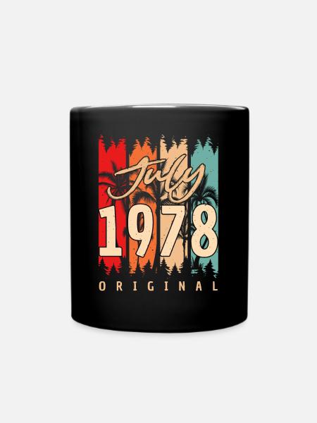 Baujahr 1978 Im Juli - Tasse einfarbig - Schwarz