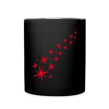 Ciel étoilé rouge - Mug uni - noir - Devant