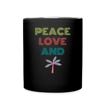 PEACE LOVE AND PALMIERS - Mug uni - noir - Devant