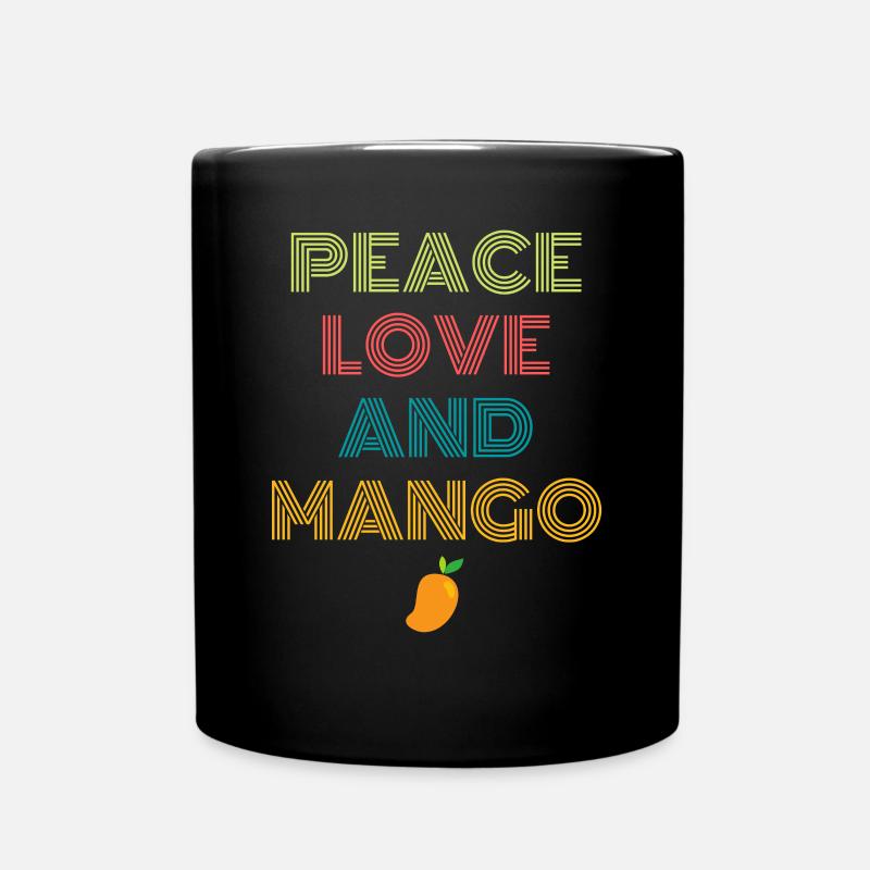 PEACE LOVE AND MANGO - Mug uni - noir
