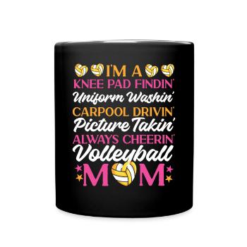 Joueuse de volleyball Équipe Maman Mère - Mug uni - noir - Devant