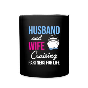 Mari & Femme Partenaires de Croisière Pour La Vie Chemise - Mug uni - noir - Devant