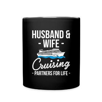 Mari & Femme Partenaires de Croisière Pour La Vie Chemise - Mug uni - noir - Devant