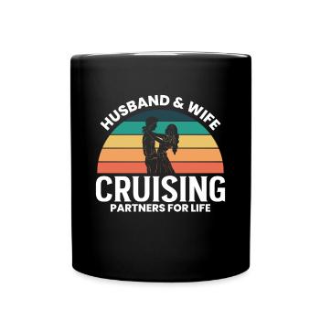Mari & Femme Partenaires de Croisière Pour La Vie Chemise - Mug uni - noir - Devant