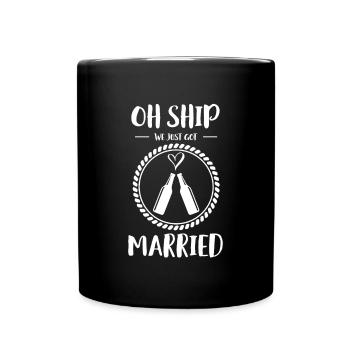 Oh Ship Chemise mariée Gift Cruise - Mug uni - noir - Devant