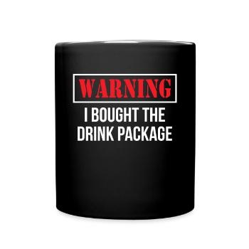 Avertissement J’ai acheté la chemise du paquet de boissons - Mug uni - noir - Devant
