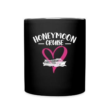 Honeymoon Cruise Shirt Geschenk Flitterwochen - Tasse einfarbig - Schwarz - Vorne