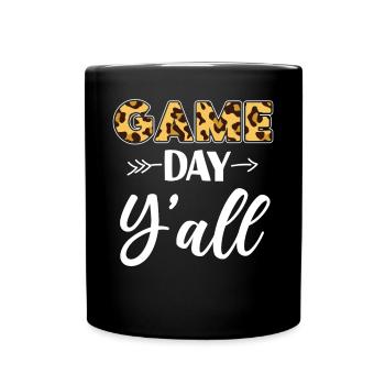 Volleyball Player Team Leopard - Full Colour Mug - black - Front