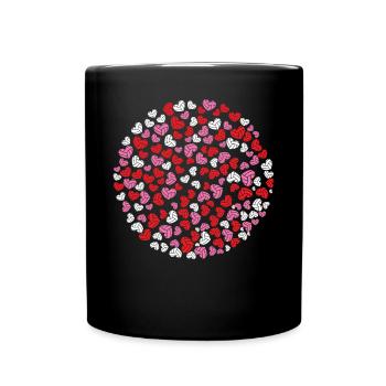 Volleyball Player Team Valentines - Full Colour Mug - black - Front
