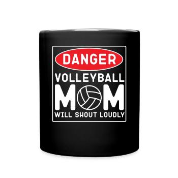 Volleyball Player Team Mom Mother - Full Colour Mug - black - Front