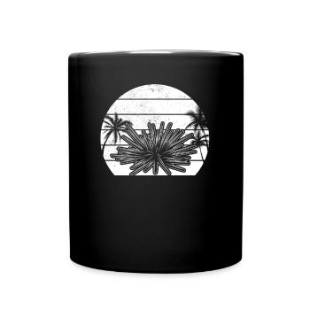 Meerestier Seeigel Sonnenuntergang Seeigel - Tasse einfarbig - Schwarz - Vorne