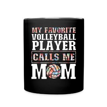 Joueuse de volleyball Équipe Maman Mère - Mug uni - noir - Devant