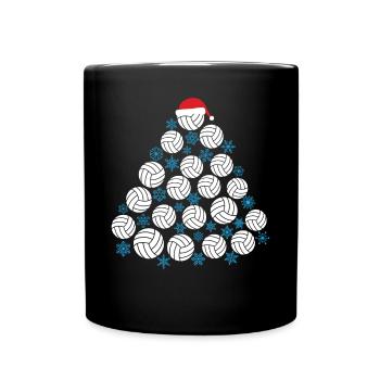Volleyball Player Team Christmas - Full Colour Mug - black - Front