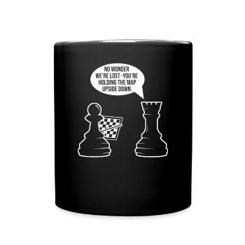 Schach Schachfiguren hess Meme - Tasse einfarbig - Schwarz - Vorne