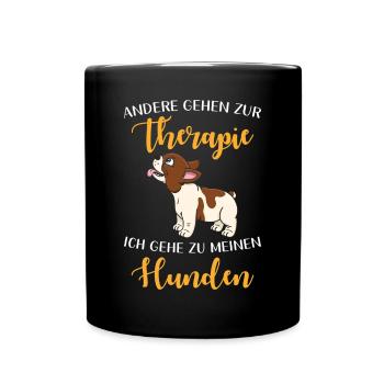 Hundespruch Hund - Tasse einfarbig - Schwarz - Vorne