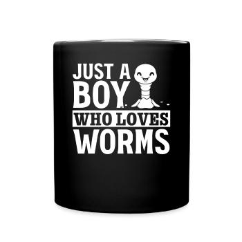 Compost Worms Worm Lover Je ne suis qu’un garçon, - Mug uni - noir - Devant