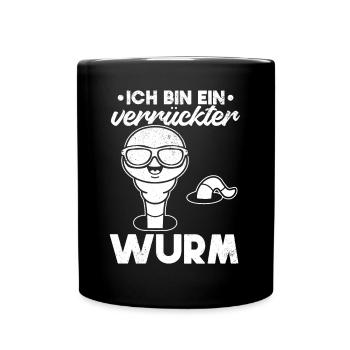 Lustiger Wurm Lustige Würmer I Ich Bin Ein - Tasse einfarbig - Schwarz - Vorne