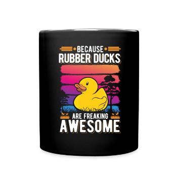 canard en caoutchouc cadeau canard en caoutchouc canard en caoutchouc - Mug uni - noir - Devant
