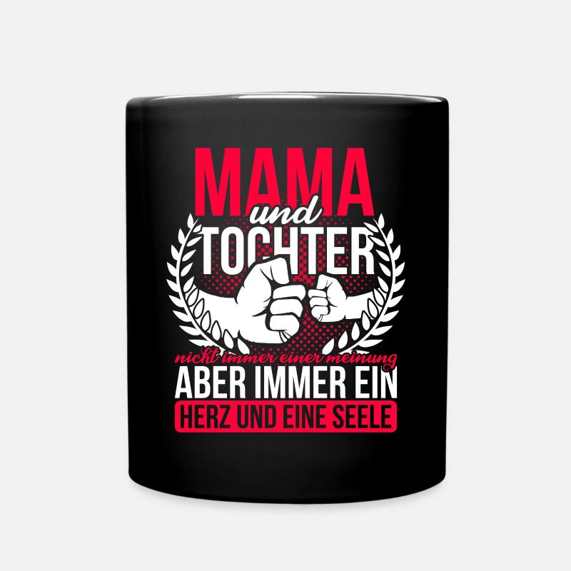 Mama und Tochter Geschenk Mutter Geburtstag - Tasse einfarbig - Schwarz