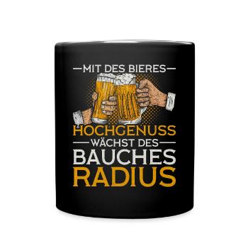 Vintage Bier Geschenk Biertrinker Bierliebhaber - Tasse einfarbig - Schwarz - Vorne