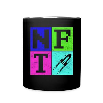 Crypto Art Lover Sign Non Fungible Token NFT - Full Colour Mug - black - Front